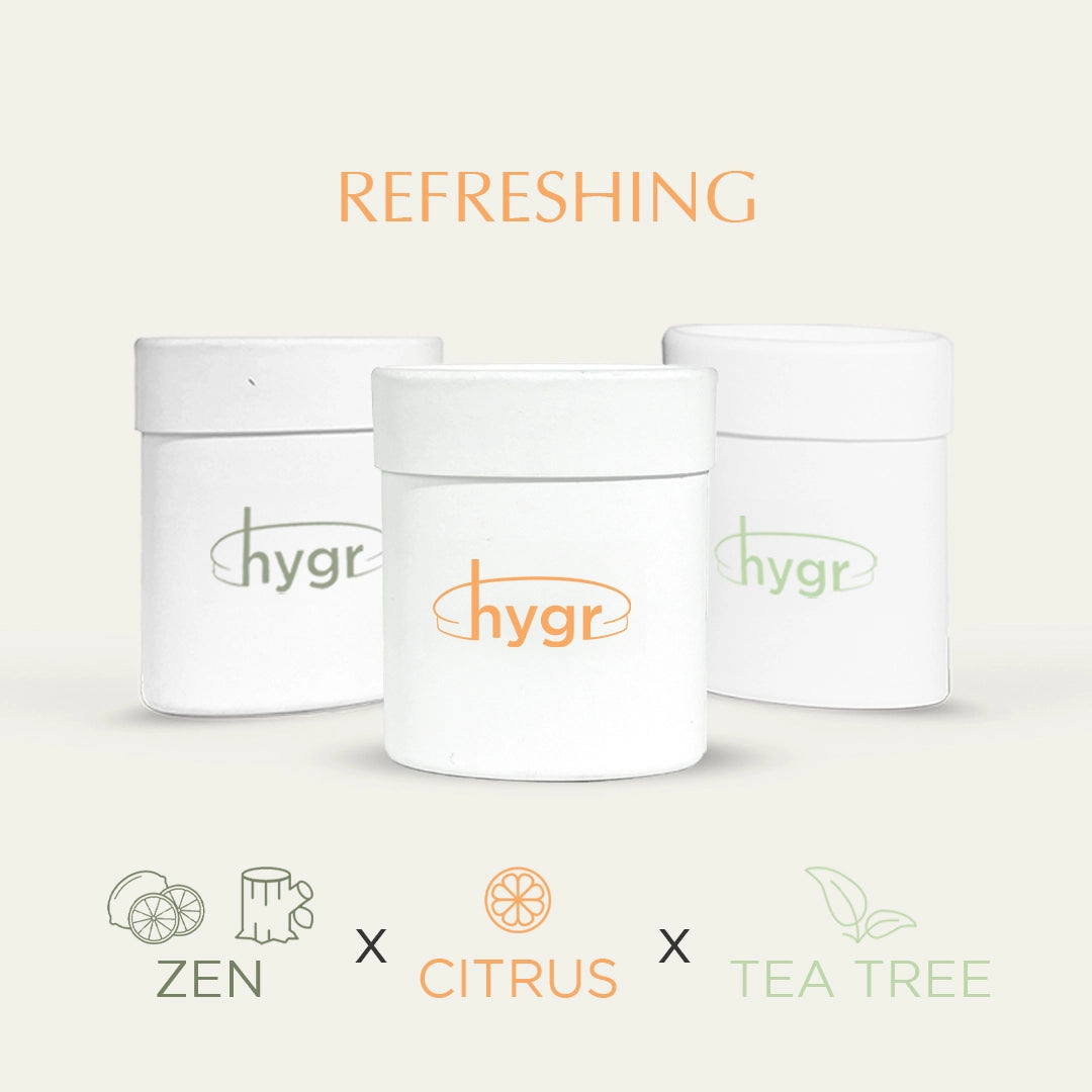 3x Natural Refillable Deodorant HYGR Bundle